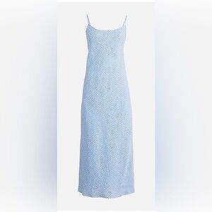 J.Crew Linen Gwyneth Slip Dress In Blue Gingham Size 0